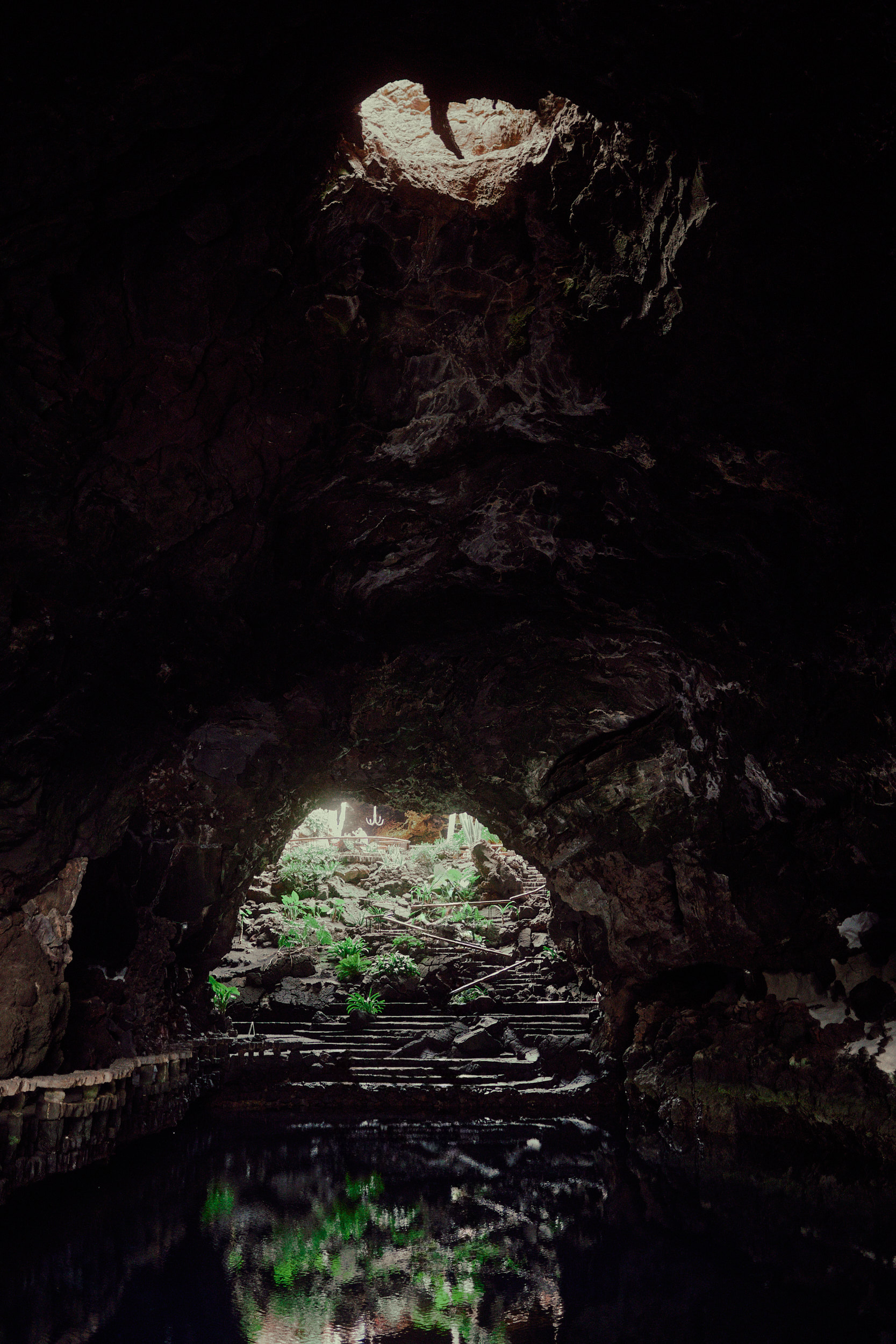 César Manrique's artistic use of volcanic forms at Jameos del Agua.