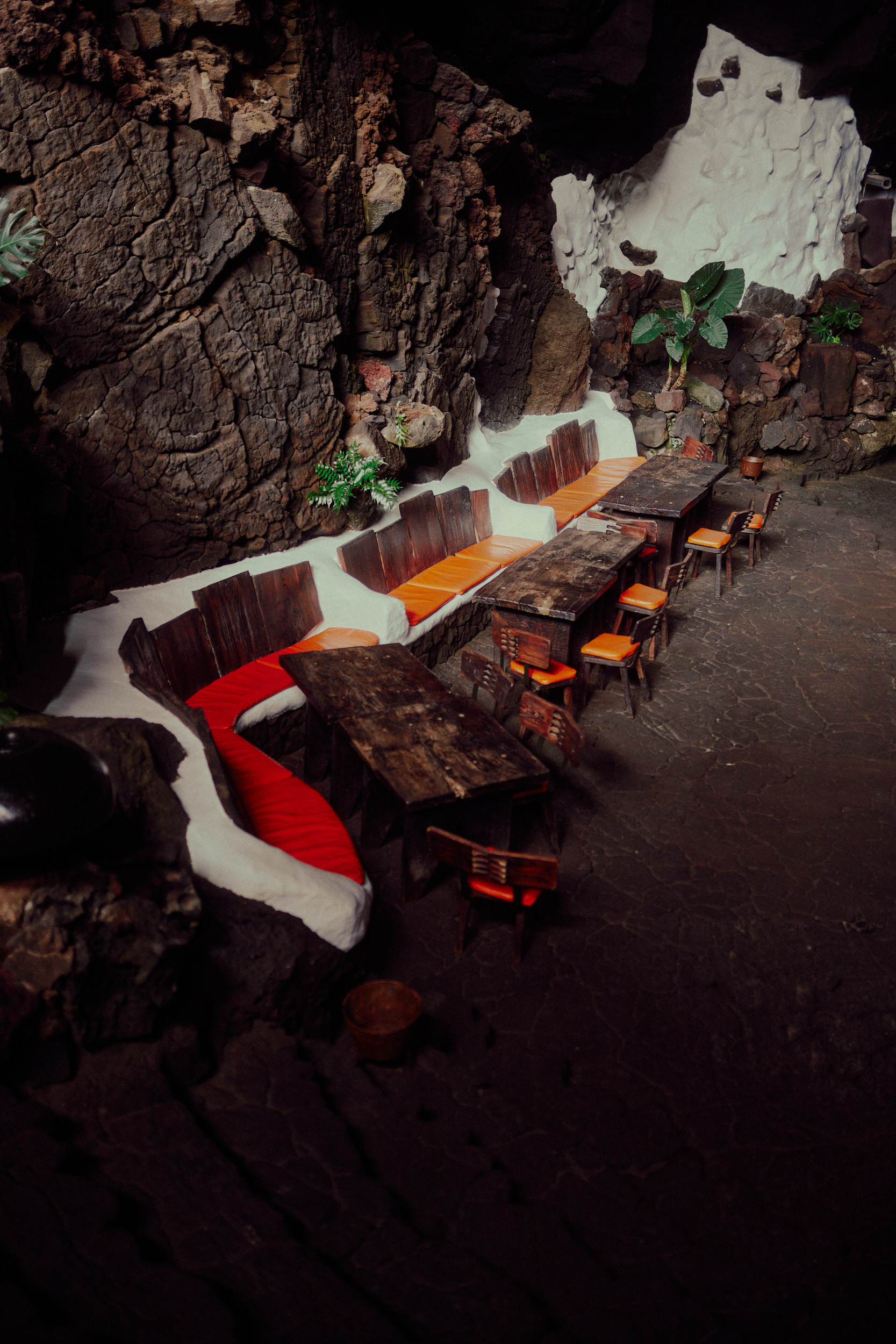 Exploring the volcanic tunnels inside Jameos del Agua, Lanzarote