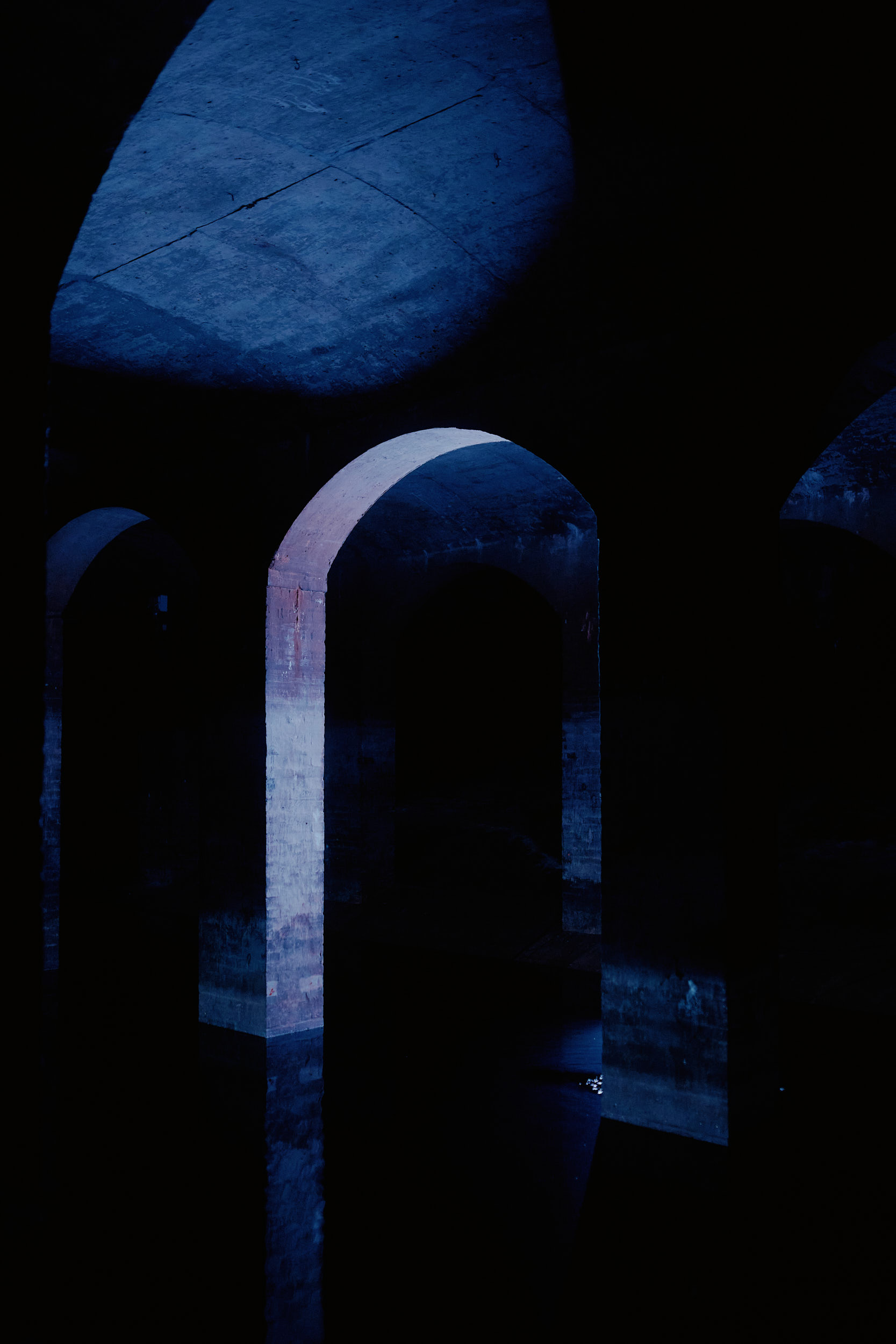 Die Installation Start Again the Lament in den Cisternerne, fotografisch dokumentiert von David Altrath (Hamburg).