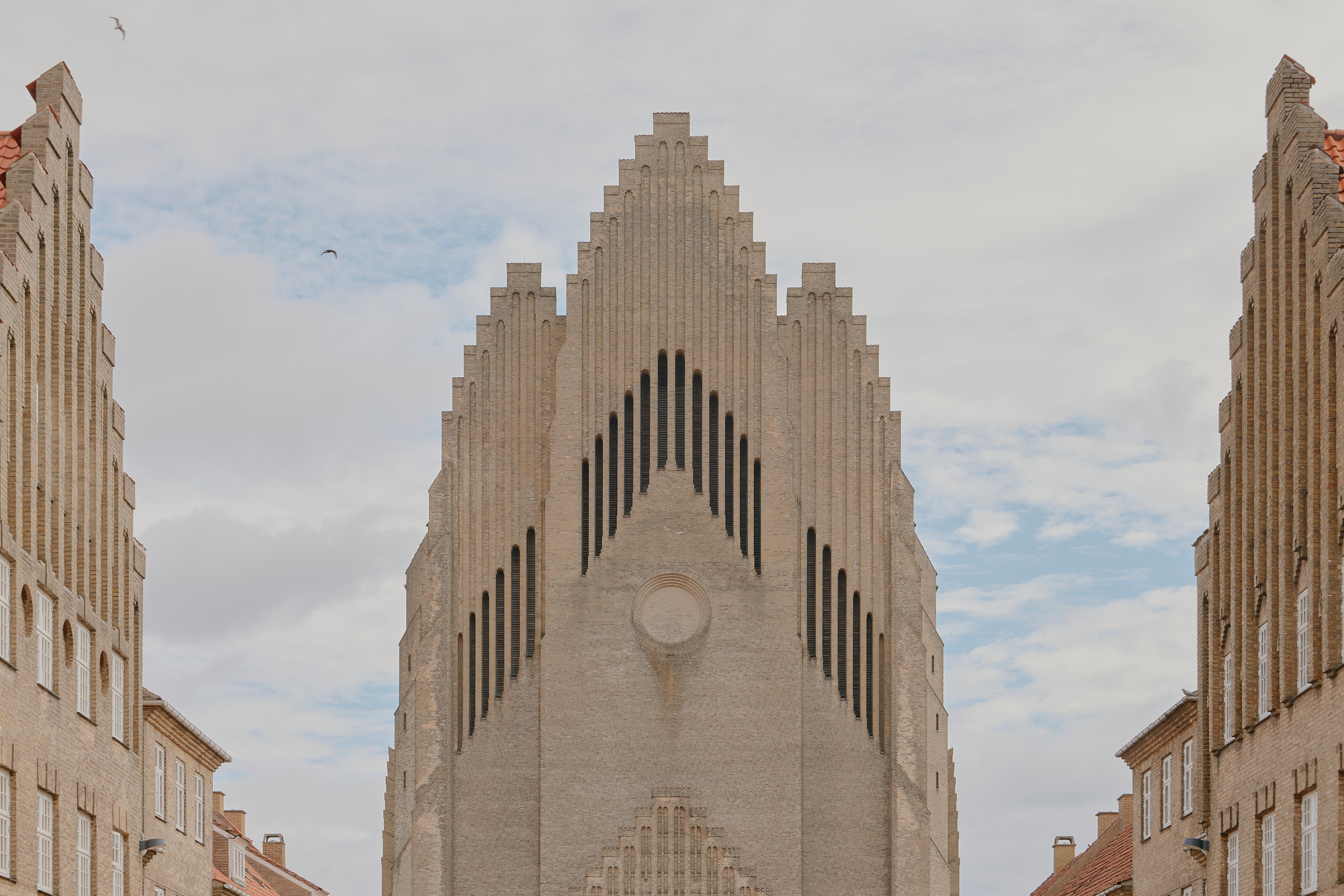 Architectural documentation of Grundtvig’s Church focusing on form and material