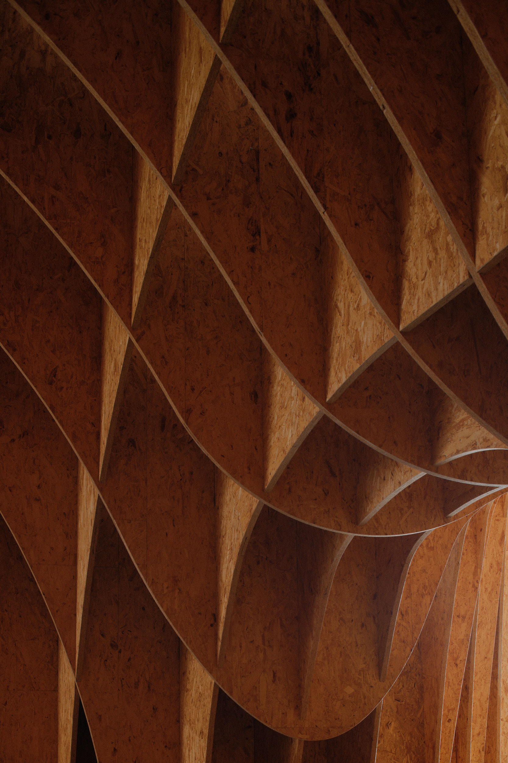 Wooden vaulted interior of Autobahnkirche Siegerland photographed by David Altrath.