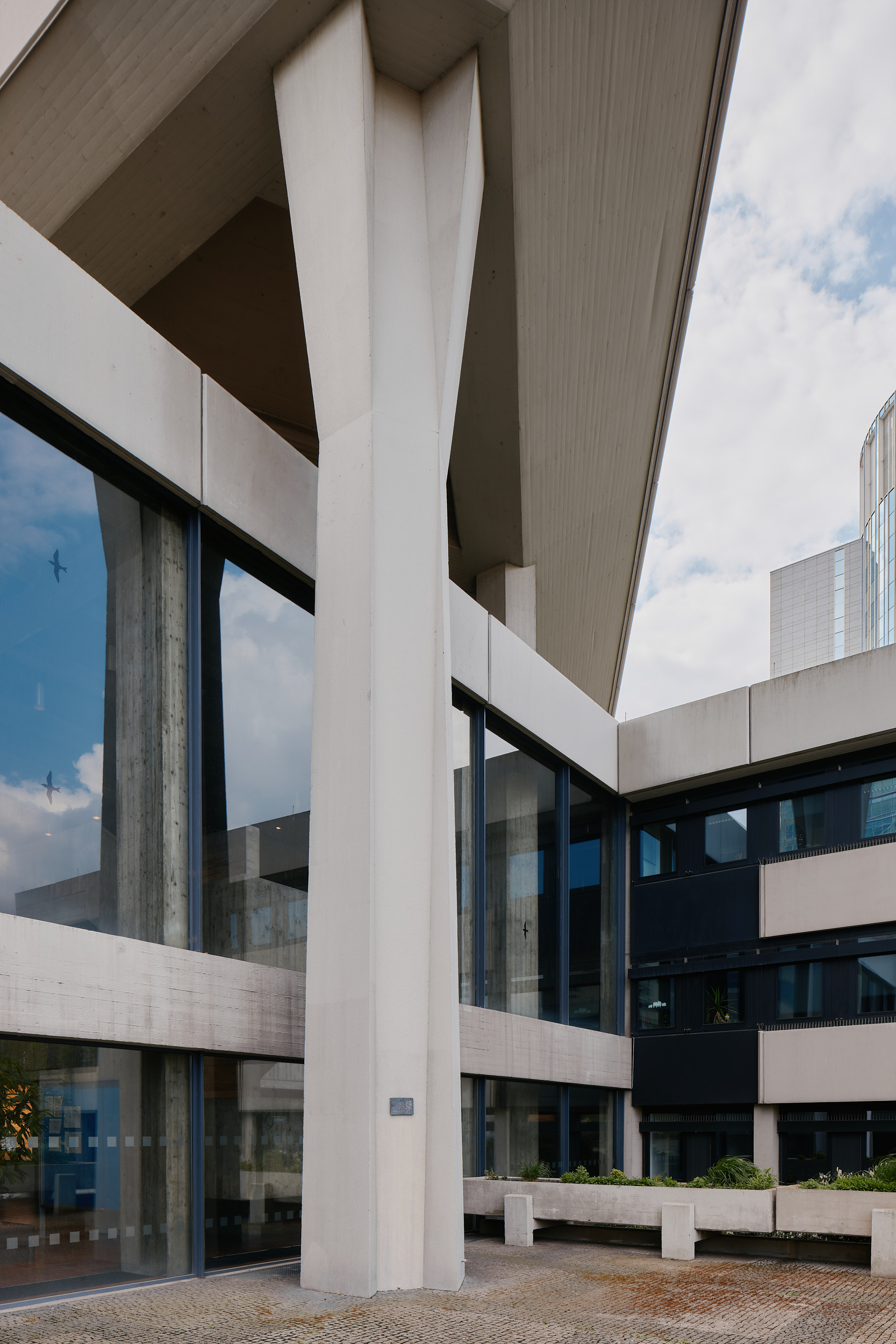 Exterior façade of Offenbach City Hall in natural daylight.