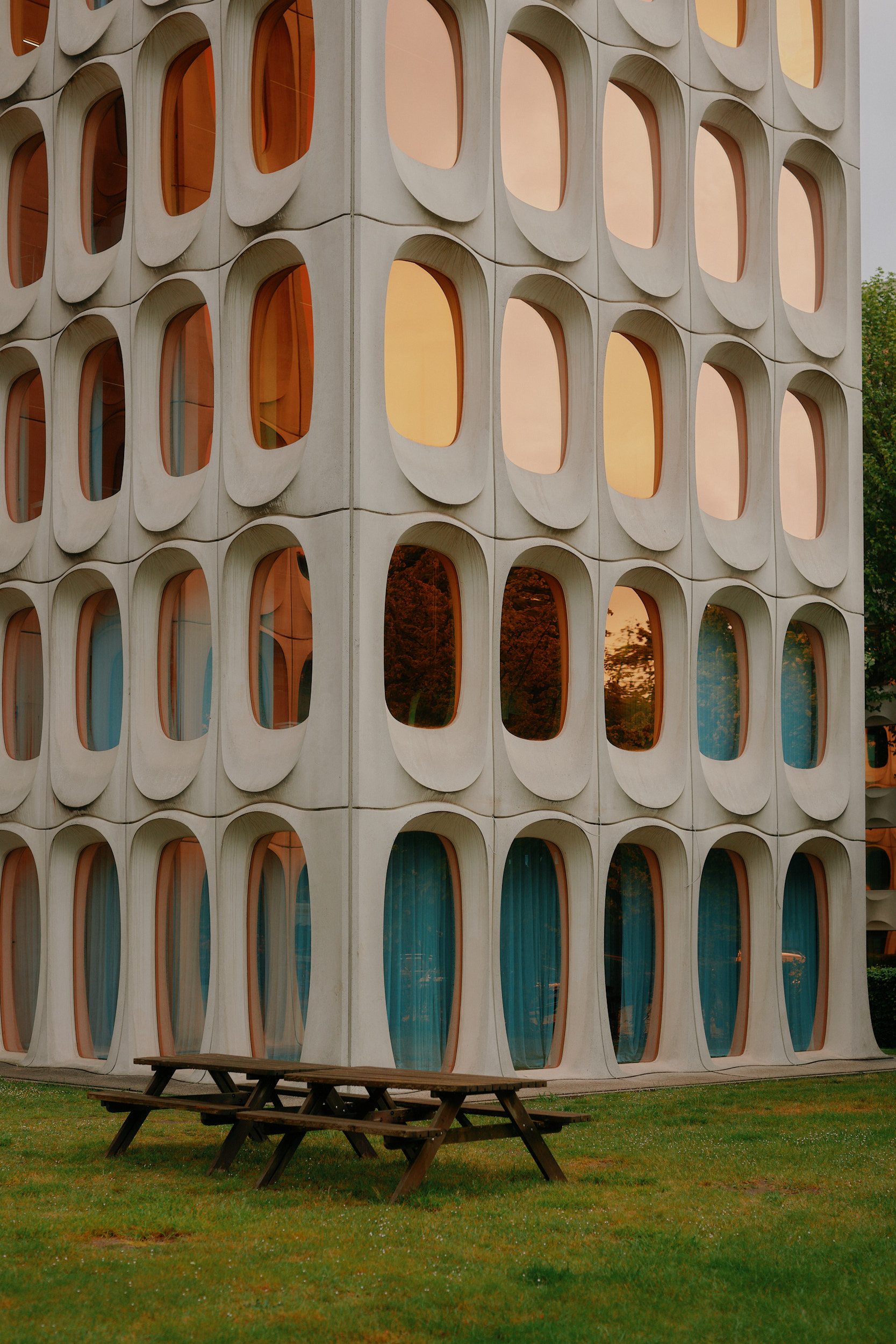 Exterior view of the former CBR headquarters in Brussels, photographed by David Altrath